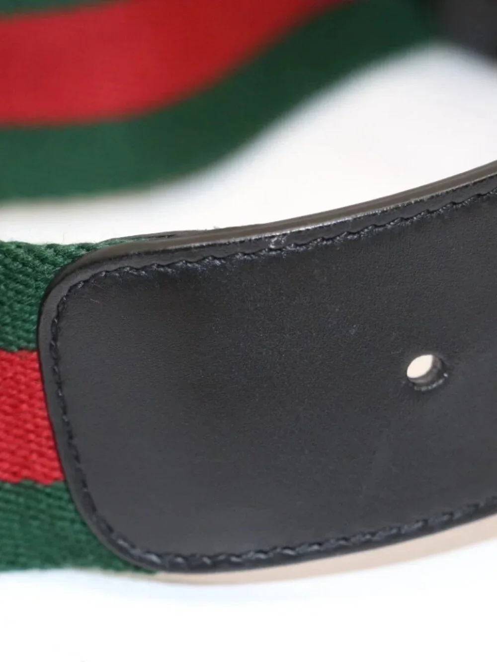 Gucci GG Marmont Web Belt Canvas Leather Size 70X30 - Green 